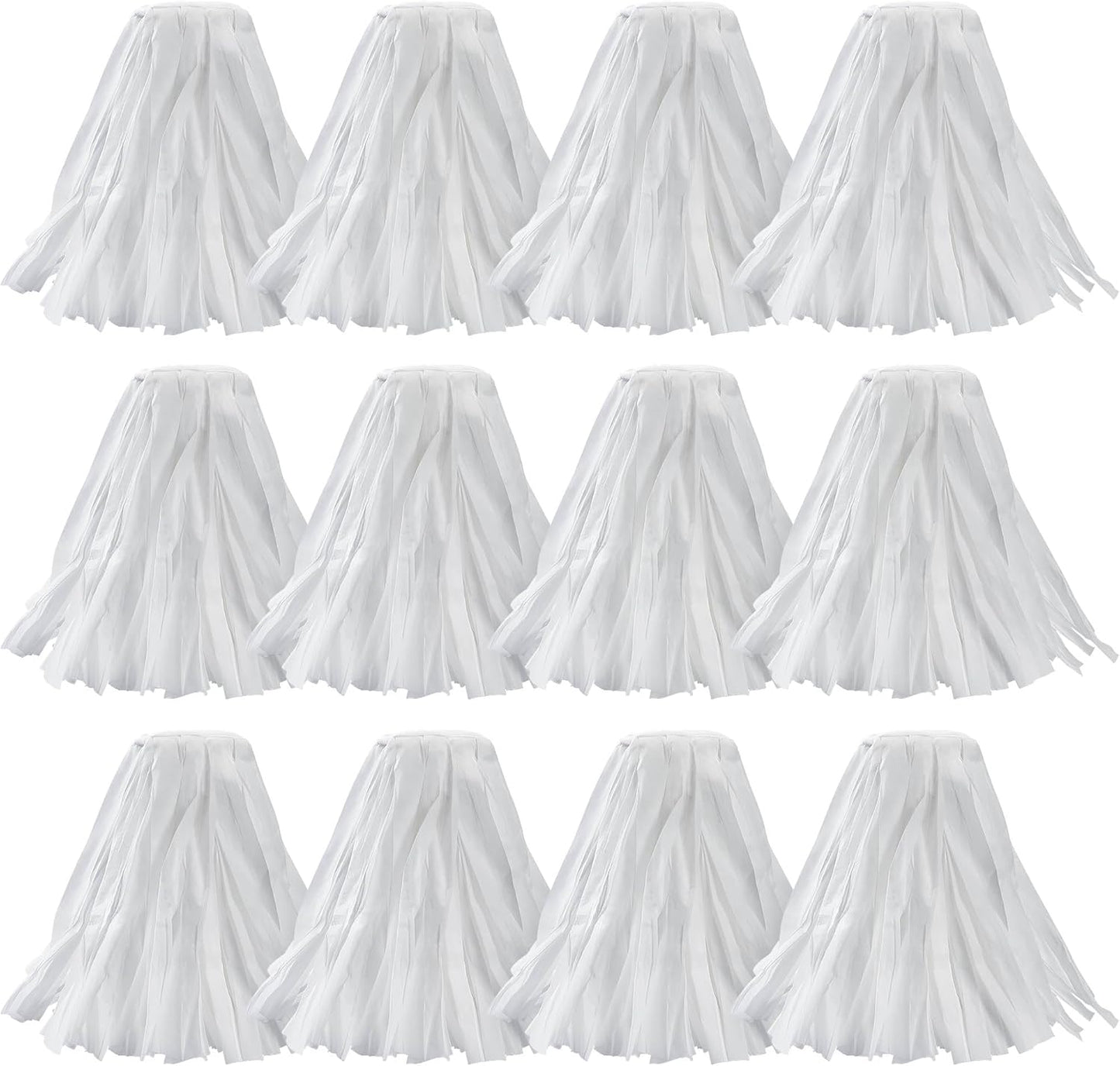 MATTHEW CLEANING Looped-Open Disposable Industrial Wet Mop Head 1.25'' Universal Headband Non-Woven Commercial Replacement for Indoor & Outdoor Use, Floor Cleaning String Mop Refill 12 Pack
