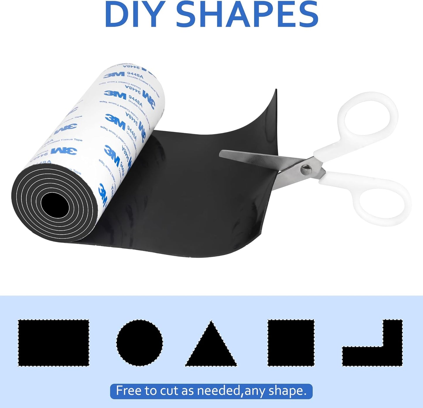 Silicone Furniture Pads, 5" x 120" Non Slip Furniture Pads Anti Skid Pads Non Slip Self Adhesive Cuttable Silicone Tape Strip Roll for Protecting Hardwood Floors Chair Wall Protector - Black