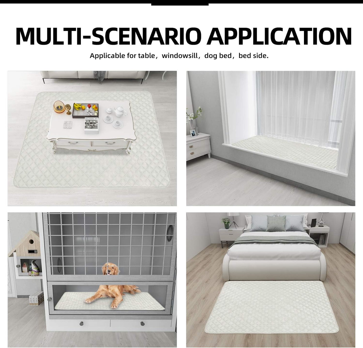 Easy-Going Sectional Couch Covers for Dogs L Shape Sofa Cover Reversible Sofa Slipcover Chaise Lounge Cover Furniture Protector Cover for Pets Dog Cat (42 x 68 inches, Ivory/Ivory)