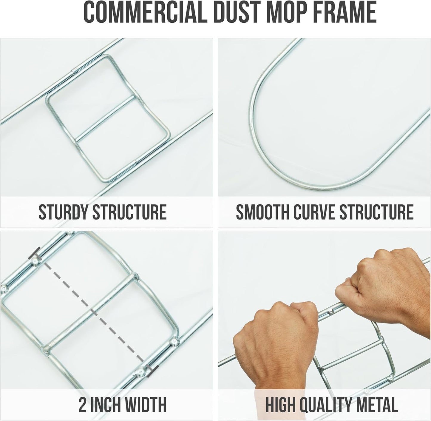 Kleen Handler 18 Inch Commercial Dust Mop Frame (3 Pack)