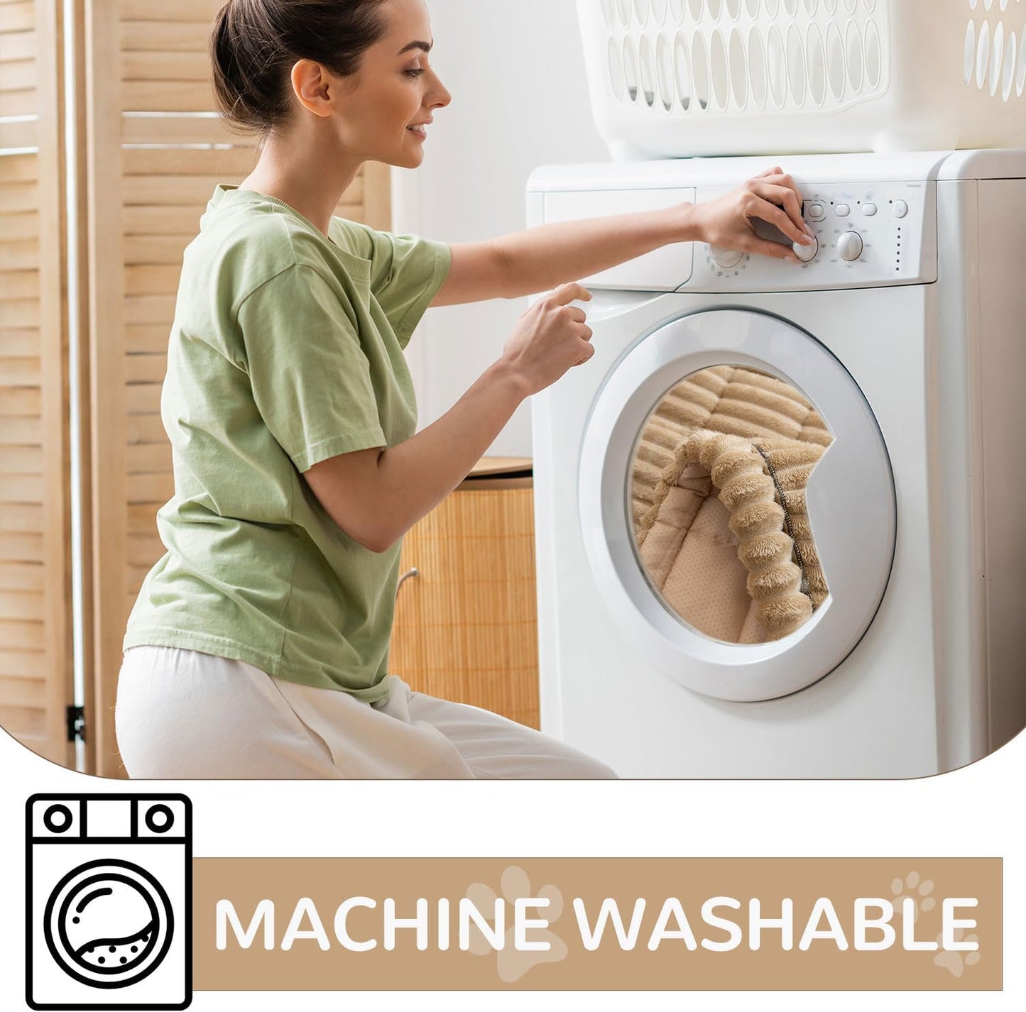 OTOB Sofa Covers for 3 Cushion Couch Washable, Fuzzy Non Slip Pet Friendly Couch Cover Protector Love Seat, All Seasons Soft Plush Furniture Bed Mats Sofa Slipcovers (Coffee, 31.5" x 70.9'')