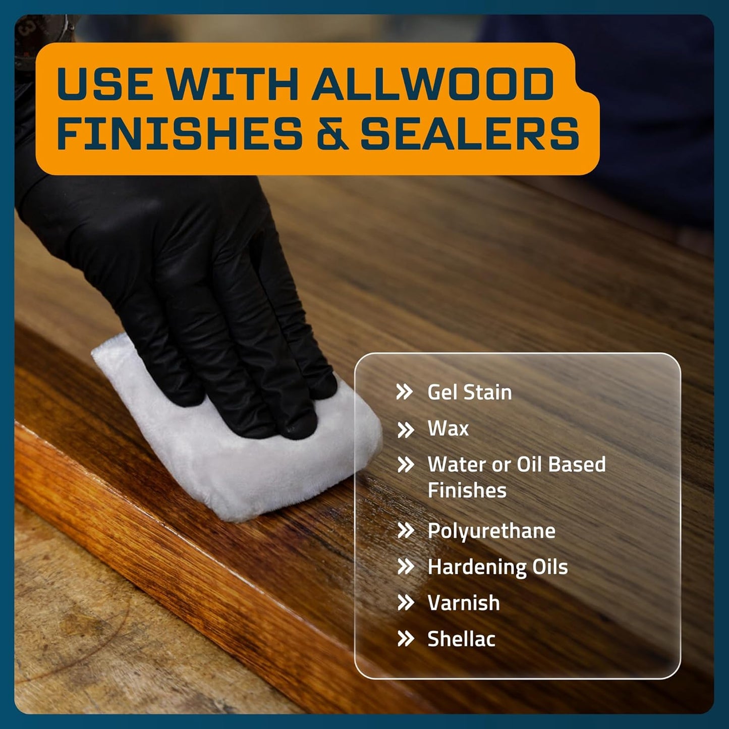 MāKRS Stain Sponge, 3-Pack Staining Pads, Stain Brushes for Wood, Lint and Streak-Free Applicator Sponges, Micro-Brush Over Foam Core, for Wood Stains and All Finishes, Easy to Use