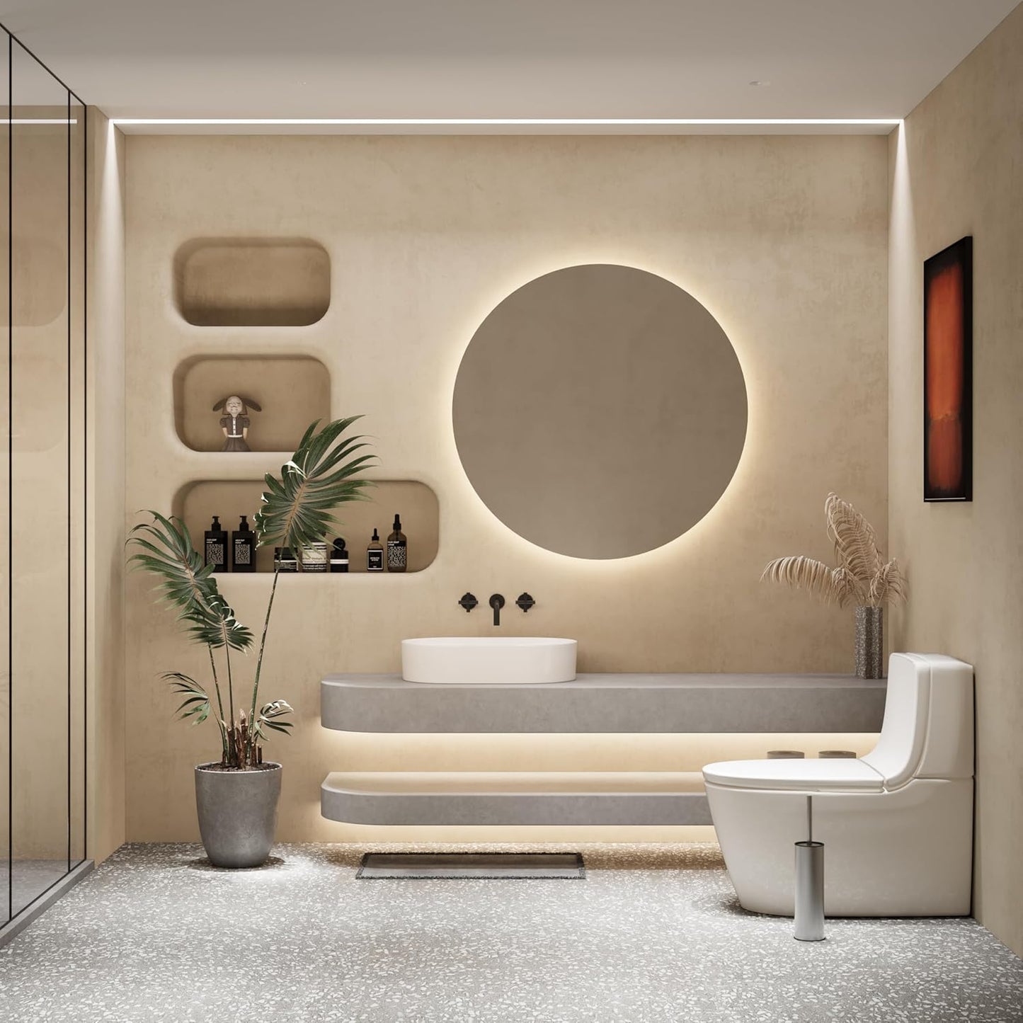 Toilet Brush and Holder Set Premium Material Toilet Bowl Cleaner Free Standing Toilet Bowl Brush and Holder 1pack Brushed Nickel