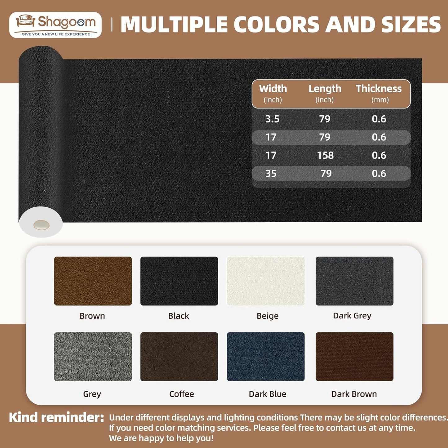 Suede Repair Patch, 17X158 Inch Fabric Large Repair Tape, Self-Adhesive Patches for Furniture, Sofa, Car Interior, Shoes, Hand Bag, Clothing (Dark Blue, 17X158 Inch)