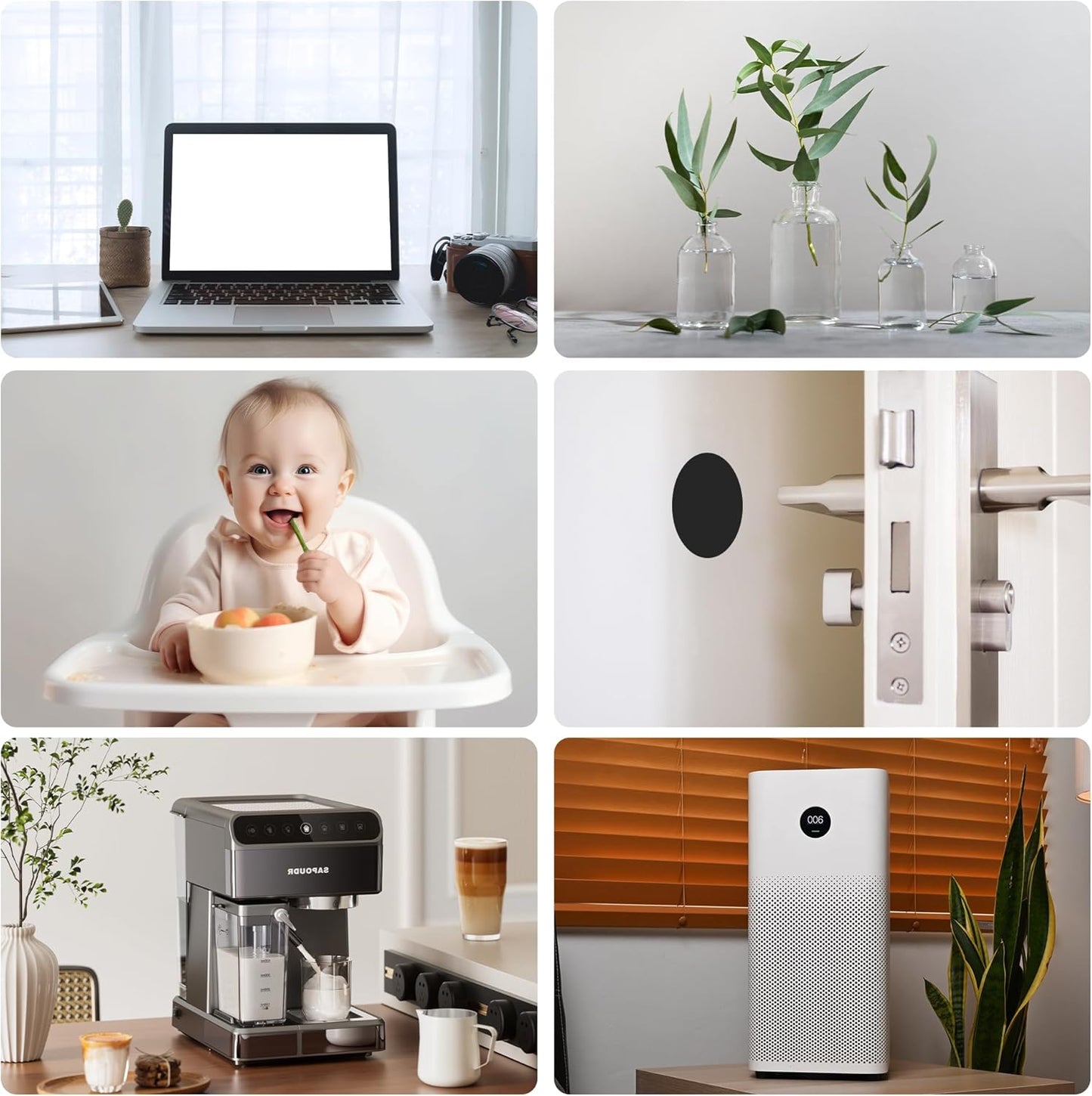 Non Slip Furniture Pads, 5" x 40" Rubber Furniture Pads Anti Skid Pads Non Slip Self Adhesive Cuttable Rubber Tape Strip Roll for Protecting Hardwood Floors Chair Wall Protector - Black