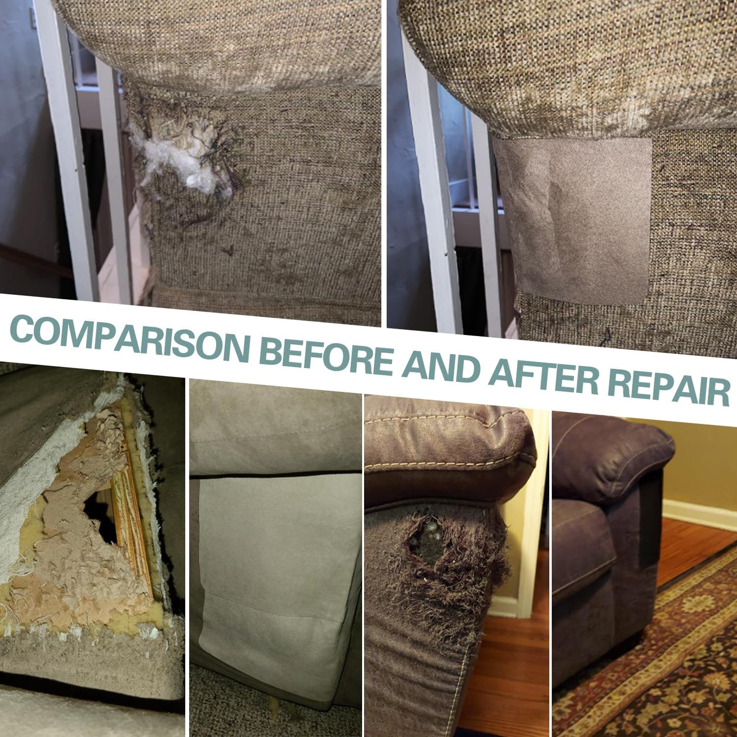 Velvet Repair Patch - Self-Adhesive Flannel Fabric Patch in Multi Colors for Sofas, Car Seats, Handbags, Jacket Holes and Tears