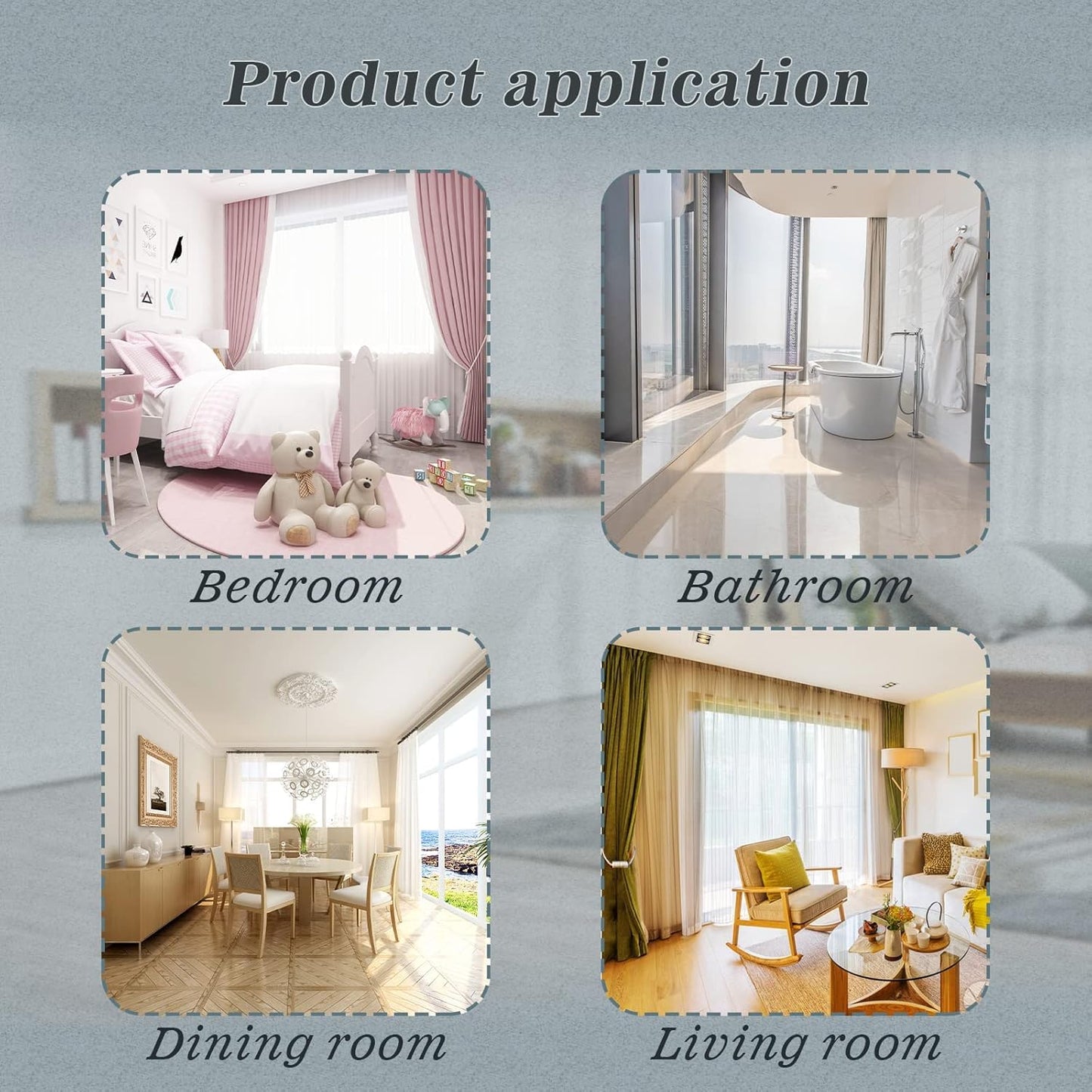 Hion Magnetic Curtain Tiebacks White 4 Pack, Curtain Tiebacks Buckles Holdbacks Holders Hooks Clip for Home Bedroom Office Decorative Thick or Thin Curtain