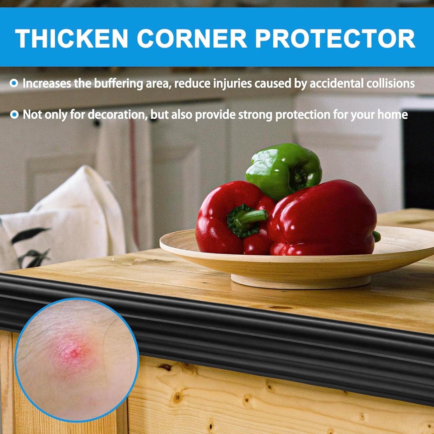 Wall Corner Protector Peel and Stick Corner Trim Molding Flexible Inside & Outside Wall Edge Guard Self Adhesive Moulding Trim for Edge Use, Black, 2.3” W x 20’ L