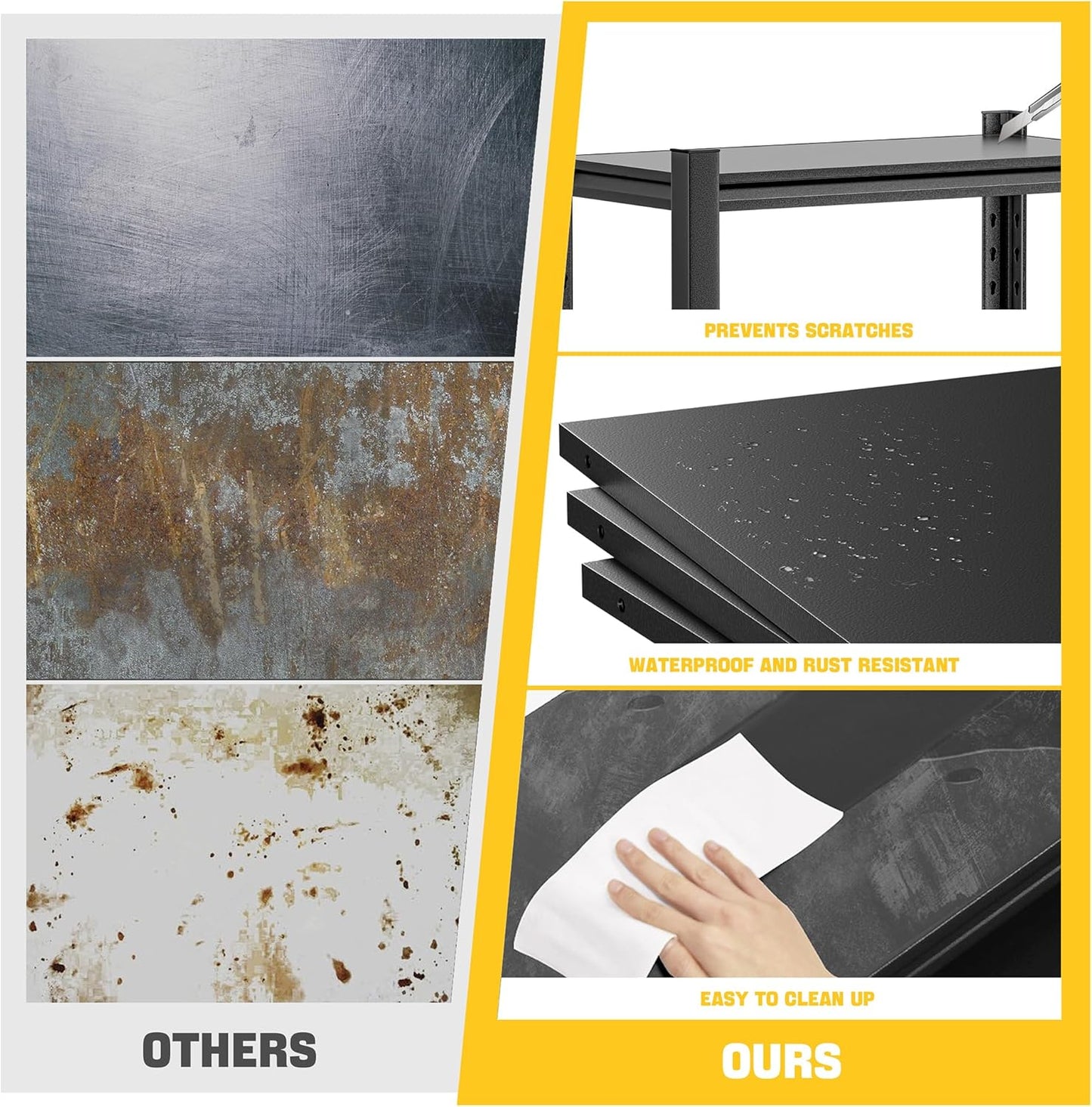 Garage Shelving Unit,78"*40“*16”Thickened Metal Shelving Units for Garage Storage Shelves Adjustable Shelves,5 Tier Industrial Shelving Shelf Metal Shelves