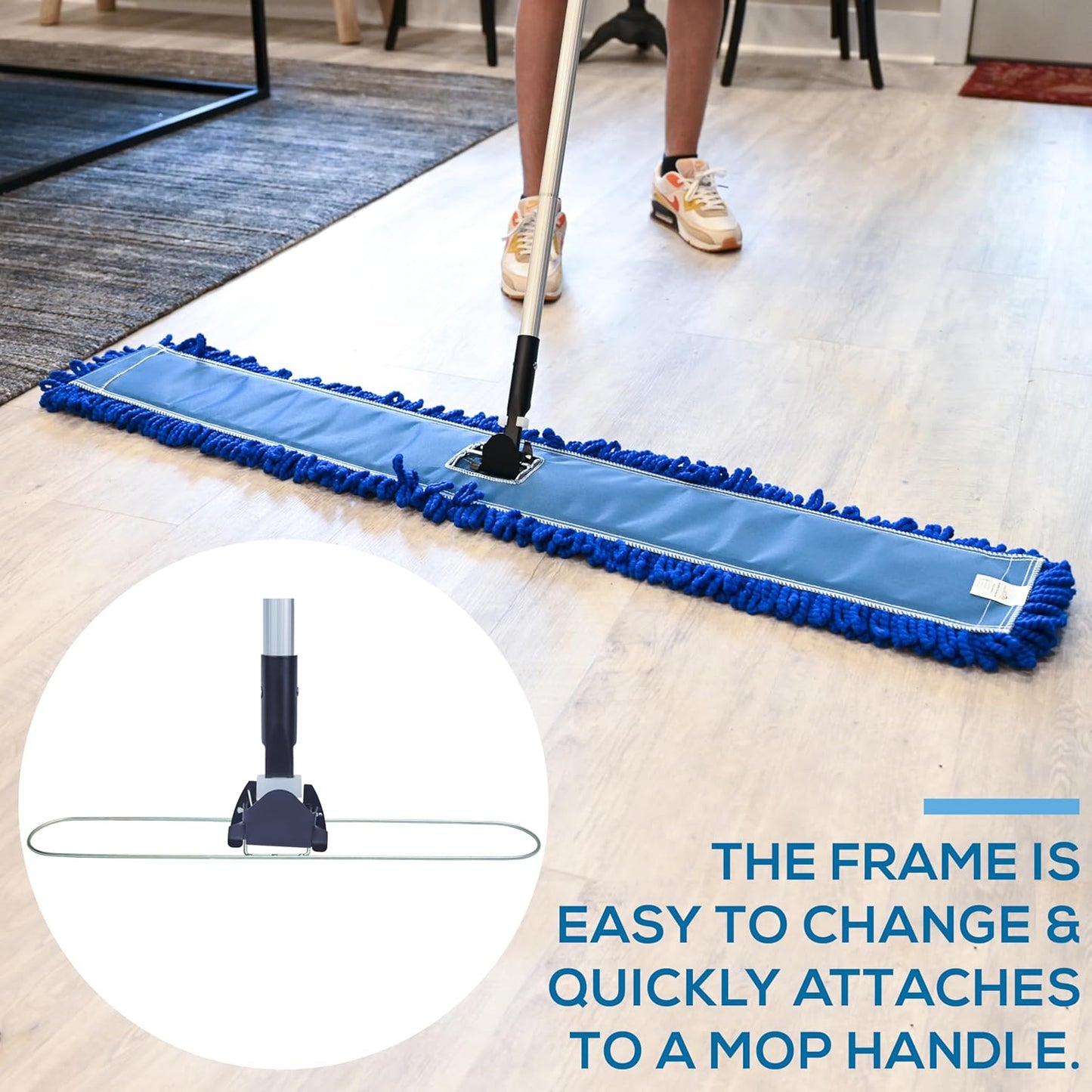 Kleen Handler 48 Inch Commercial Dust Mop Frame (3 Pack)