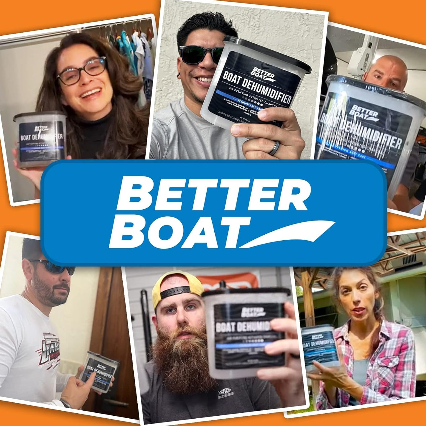 Moisture Absorber and Boat Dehumidifier, Charcoal Odor Remover for Damp Smell and Humidity, Unscented and Fragrance-Free, 4 Pack, Ideal for Basement, Closet, Home, RV, or Boating, No Refill Needed