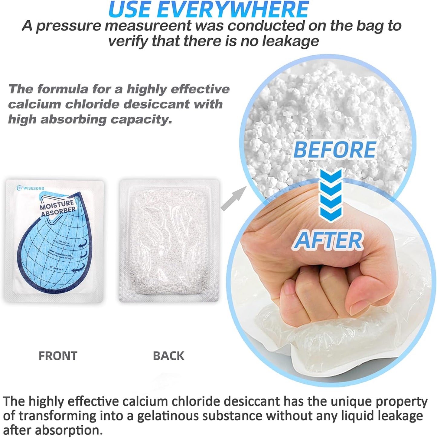 50 Gram 18 Packs Moisture Absorbers for Closet, Dehumidifier for Bedroom Dehumidifier Bags for Bathrooms, Basements, Rvs, Humidity Bags Humidity Packets Moisture Bags for Cars