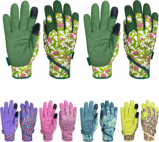 Thorn Proof&Puncture Resistant Gardening Gloves with Grip,Garden Gloves for Women, Leather Work Gloves,Gifts