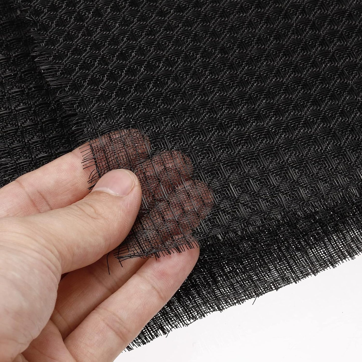 PATIKIL 47.2" x 23.6" Air Conditioner Air Filter Material, Plastic Dustproof Filtering Mesh Screen Replacement for Air Conditioning, Black