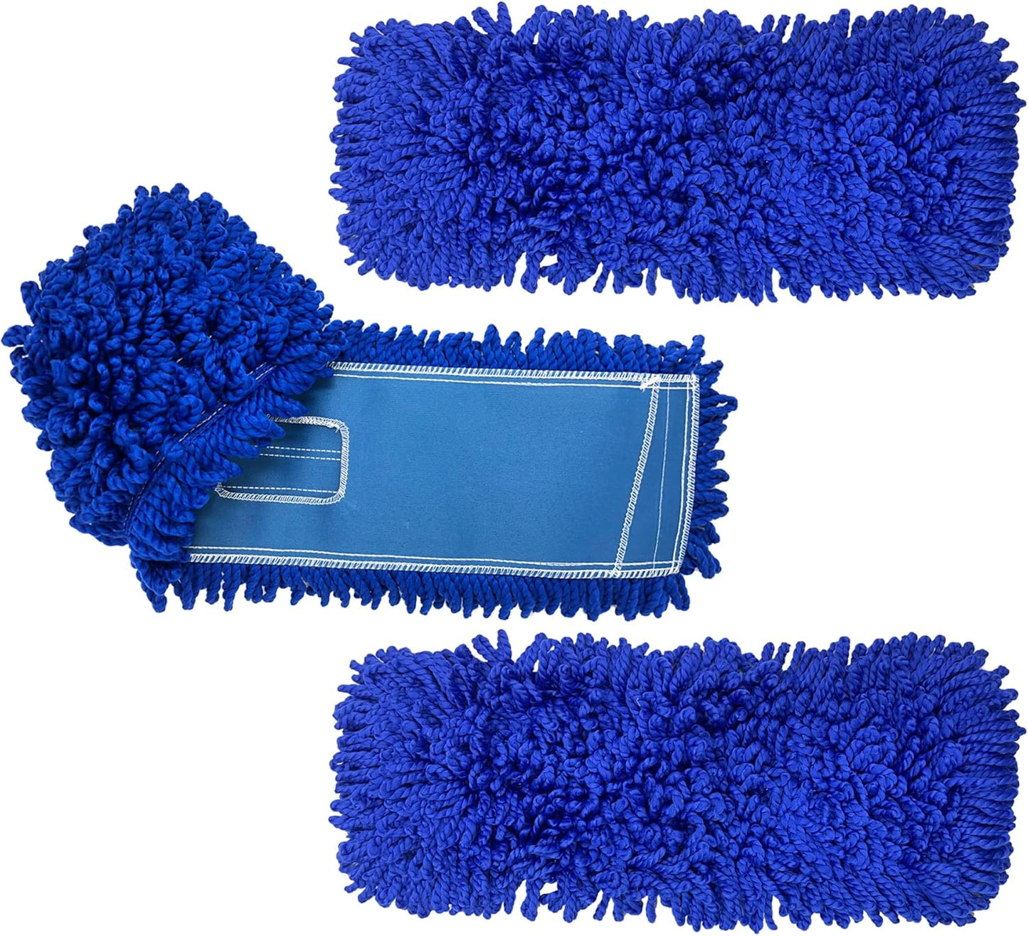 Kleen Handler 18 inch Microfiber Dust Mop | Small Washable Commercial Mop Head Replacement, Pack of 3