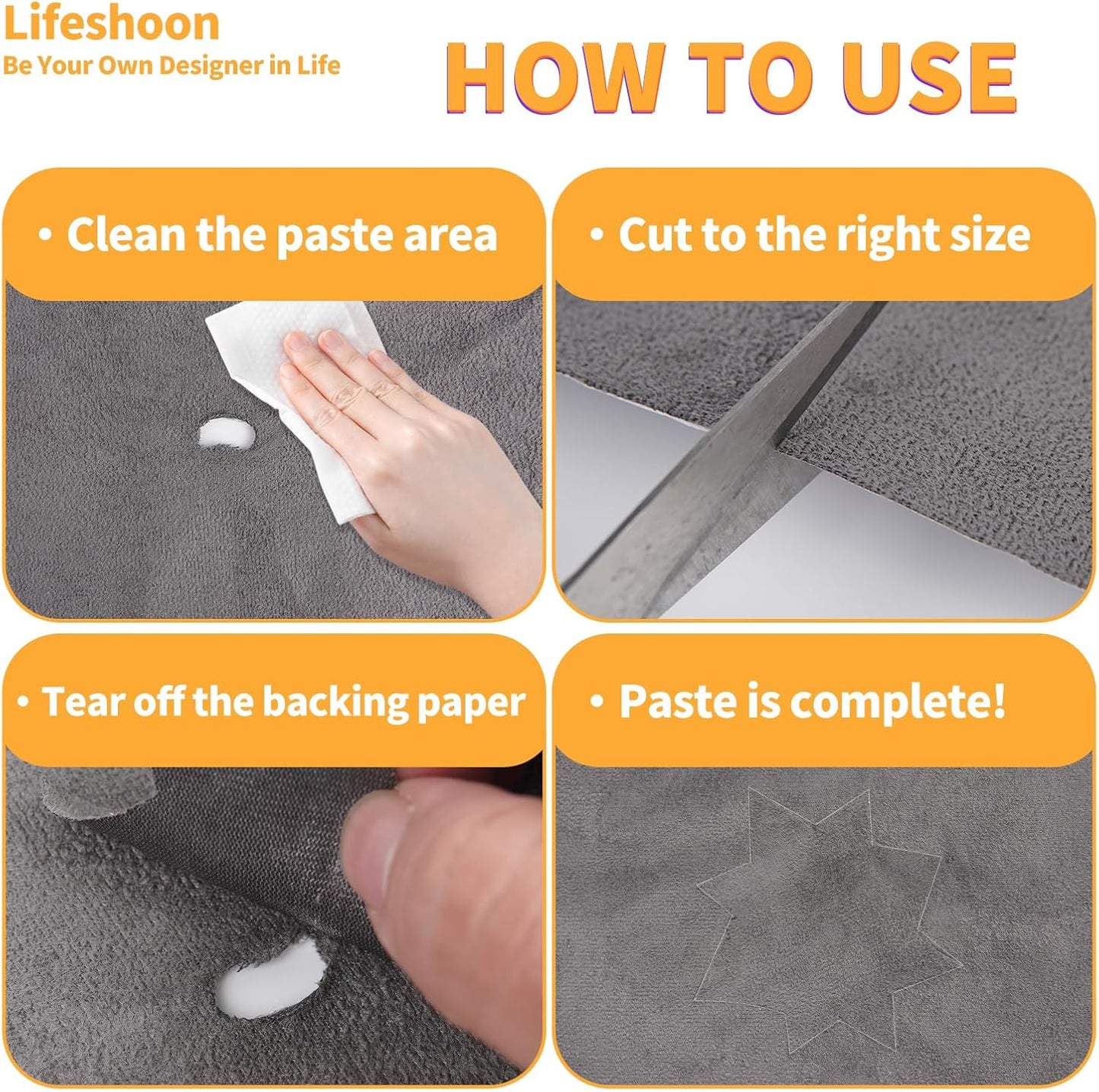 Fabric Repair Patches, 17X158 Inch Self-Adhesive Suede Patches Tape Durable, DIY Large Fabric Repair for Sofa, Couches, Furniture, Chair, Clothing （17X158 Inch, Dark Blue）