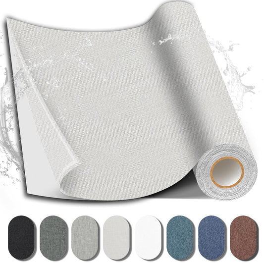 Fabric Repair Patch, 17X79 Inch Fabric Large Repair Tape, Self-Adhesive Patches for Furniture, Sofa, Car Interior, Shoes, Hand Bag, Clothing (Beige, 17X79 Inch)