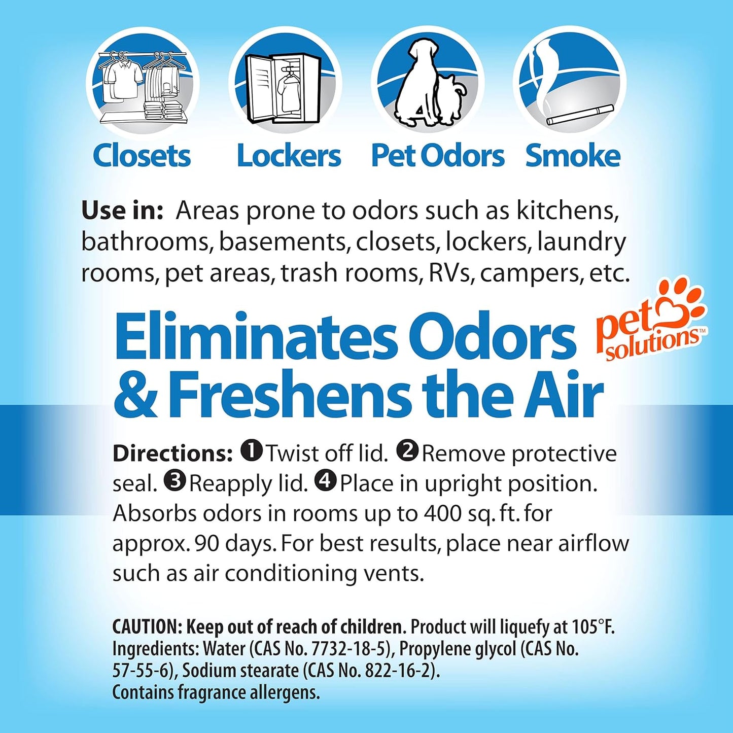 OdoBan Solid Odor Absorber Eliminator for Home and Small Spaces, Fresh Linen Scent, 14 Ounces Each, 6-Pack
