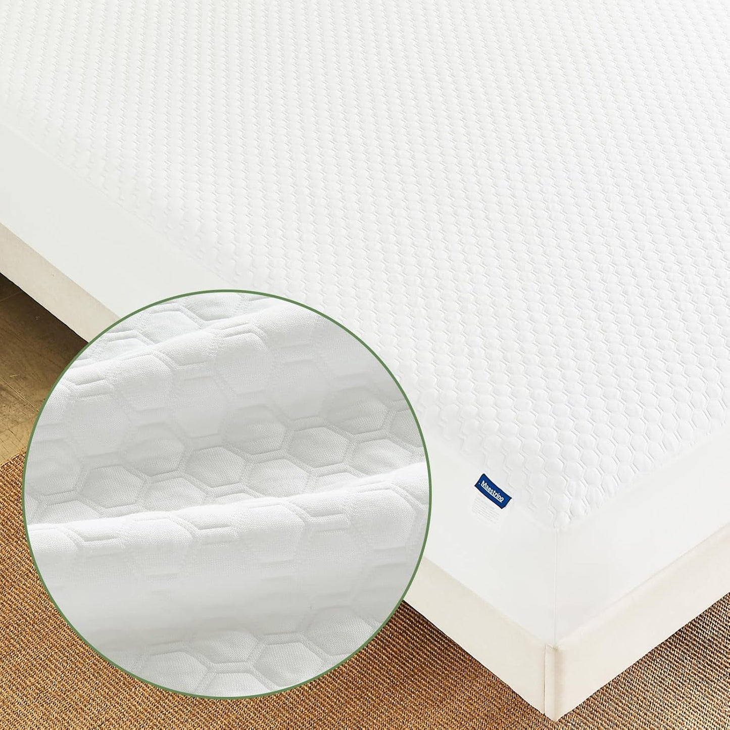 Premium Tencel Twin Size Mattress Protector in White, Natural and Skin Soft, Enjoy Our Waterproof Mattress Cover Fitted with A Deep Pocket, Hypoallergenic, Breathable, Noiseless and Absorbent
