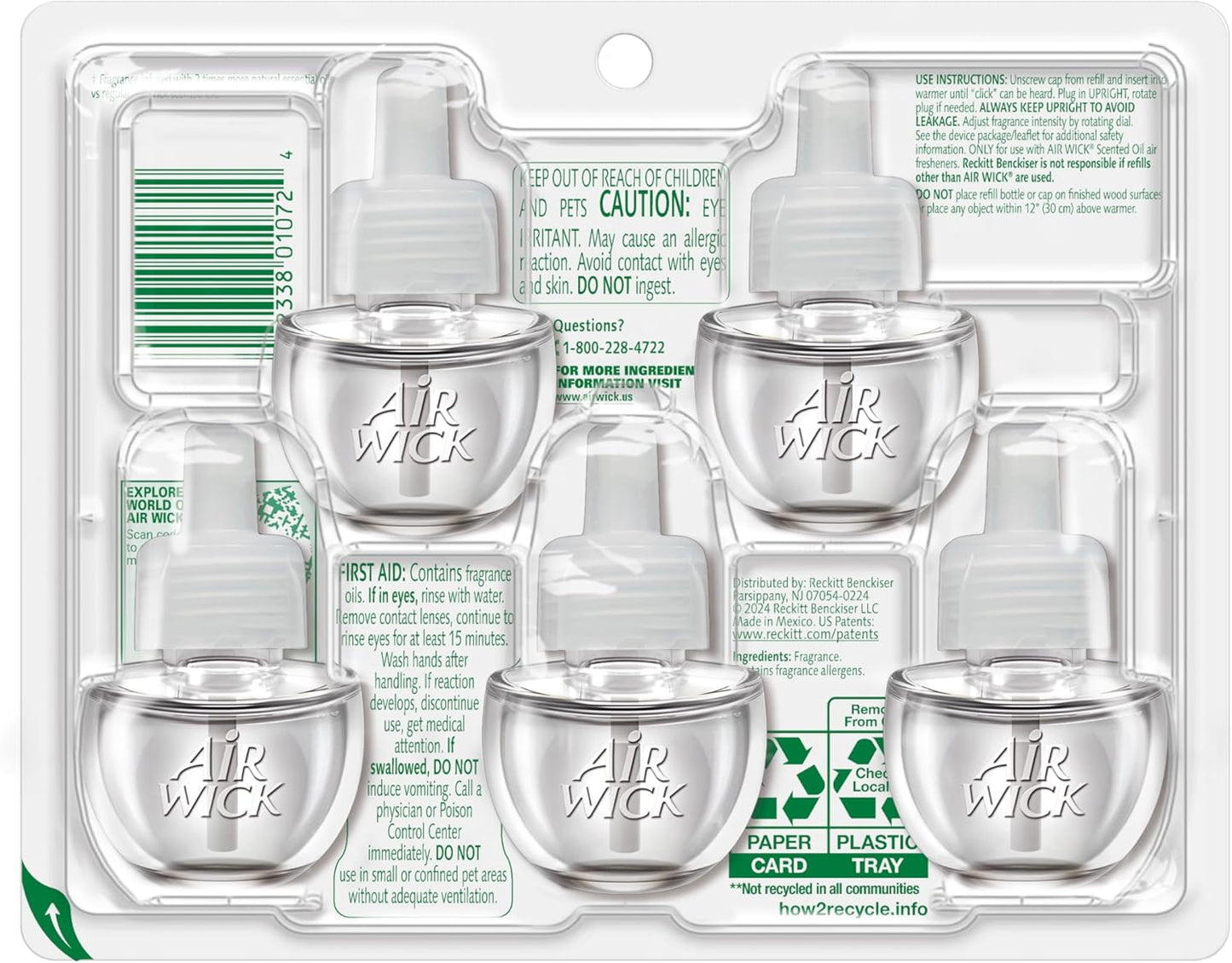 AIR WICK Scented Oil - Vibrant Refill Island Coconut & Warm Sands 5 ct.